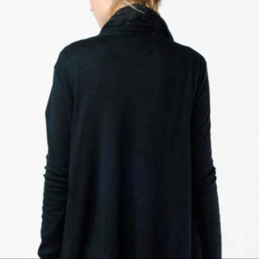 T by Alexander Wang black cotton cardigan long size small
